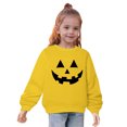 thumbnail image 4 of Odeerbi Kids Boys Girls Halloween Crewneck Sweatshirts Fall Winter Cotton Sweatshirt Kids Kids Cute Solid Color Halloween Print Long Sleeve Sweatshirts Top Kids Clothes Yellow, 4 of 9