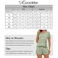 thumbnail image 3 of Loritta Womens Pajamas Knit Short Sleeve lounge sets 2 piece For Women Summer Green, 3 of 7