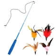 thumbnail image 4 of Coloody Cat Plush Toy Feather Interactive Teasing Cat Stick 11-Piece Toy Package, 4 of 5
