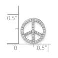 thumbnail image 4 of Real 14kt White Gold Diamond Peace Sign Slide; for Adults and Teens; for Women and Men, 4 of 4