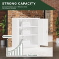 thumbnail image 4 of Locking Metal Storage Cabinet, 36" Steel Garage Cabinet with Doors & Shelves, Utility Locker for Home Office, White Grey, 4 of 7