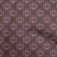 thumbnail image 1 of oneOone Polyester Spandex Maroon Fabric Asian Batik Ogee Sewing Fabric By The Yard Printed Diy Clothing Sewing Supplies 56 Inch Wide, 1 of 4