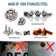 thumbnail image 2 of TALENO Anti Theft License Plate Screws- Stainless Steel Bolt Fasteners Kits for Car Tag Frame Holder, Tamper Resistant Mounting Hardware, 1/4"(M6) Security Screw Set, Rust Proof, Black Screw Caps, 2 of 4