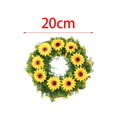 thumbnail image 4 of Guirnalda de girasol artificial simulada, guirnalda colgante decorativa para puerta delantera para decoración del hogar, pared, patio trasero, ventana Medio Sunnimix Corona de Girasoles, 4 of 8