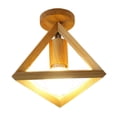 thumbnail image 2 of Luz de techo LED nórdica Iluminación de lámpara de techo de madera semiempotrada geométrica Triángulo Yuyangstore Lámpara de techo, 2 of 6