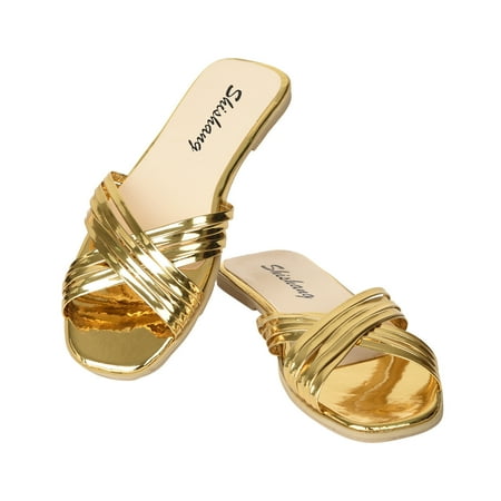 

Cglfd Comfortable Flat Open Toe Casual Outdoor Slippers Easy Wear Off Beach Sandals Women