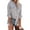 A01_Gray, variant on Women's Button Down Shirts 2022 Dressy Casual Long Sleeve Striped Blouses Stylish V Neck Tee Shirts Tops with Pockets