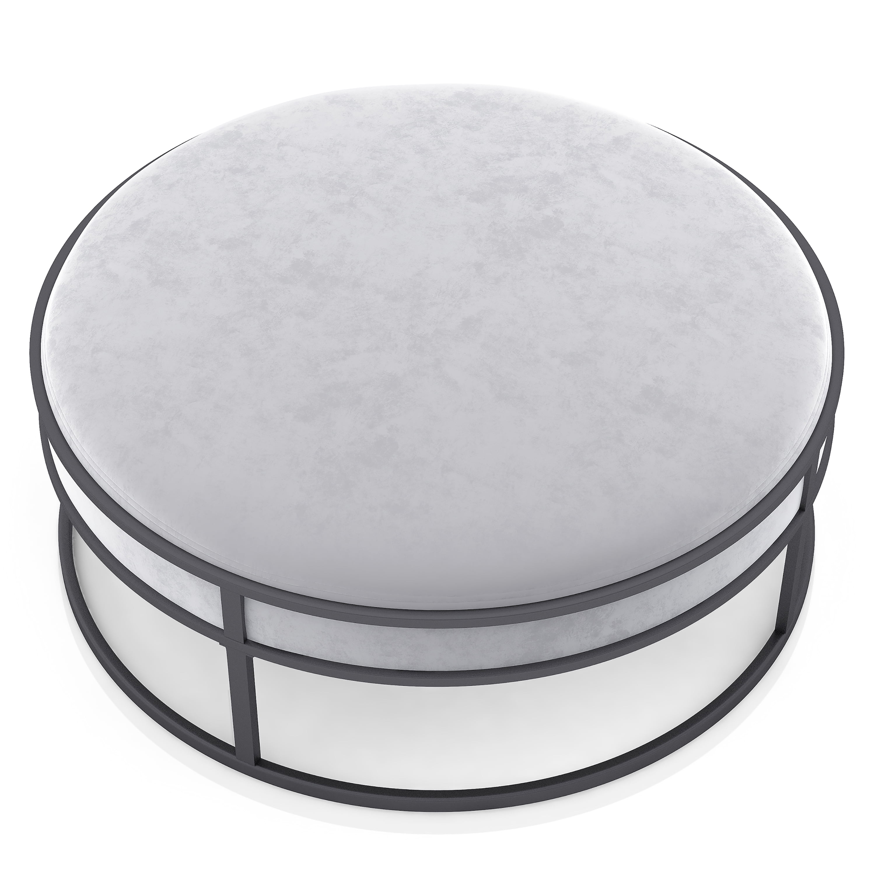 Furniture of America Alto Upholstered Cocktail Ottoman, Gray