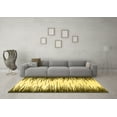 thumbnail image 3 of Ahgly Company Indoor Round Abstract Yellow Modern Area Rugs, 7' Round, 3 of 4