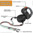 thumbnail image 3 of Double Leash Dog Leash, Retractable Dog Leash Double Leash For Two Dogs Dog Leash 2 Dogs Double Leash,black, 3 of 4