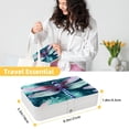 thumbnail image 5 of Dragonfly Decorative PU Leather Earring and Jewelry Organizer Box with Removable Compartment, Portable, 5 of 6