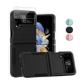 thumbnail image 1 of TASHHAR Samsung Galaxy Z Flip 4 Case with Lens Protector Military Grade Full Body Protection 2 in 1 Double Layer Rugged Drop Resistant TPU Durable for Galaxy Z Flip 4 5G 2022 Phone - Black, 1 of 9