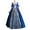 Blue, variant on Elegant Women's Retro Style Solid Color Long Dress with Trumpet Sleeves for and Courtly Fashion