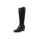 thumbnail image 3 of Knee High Boots Women, Pull On Zipper Chunky Heel Pointed Toe Western Cowgirl Cowboy Boots, 3 of 4