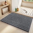thumbnail image 4 of CuiLiyq Thickened Chenille Bath Mat, 30"x18" Absorbent Non Skid Rug, Soft Floor Pad for Bathroom, Entryway, Bedroom (Dark Gray), 4 of 6