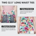 thumbnail image 6 of Pioneer Flower Floral Print Pattern Apron-Garden Aprons for Women with Pockets-Cotton Linen Waterproof Kitchen Cooking Gardening Aprons Adjustable for Kitchen,Cooking,BBQ and Salon 33x27 Inch, 6 of 7