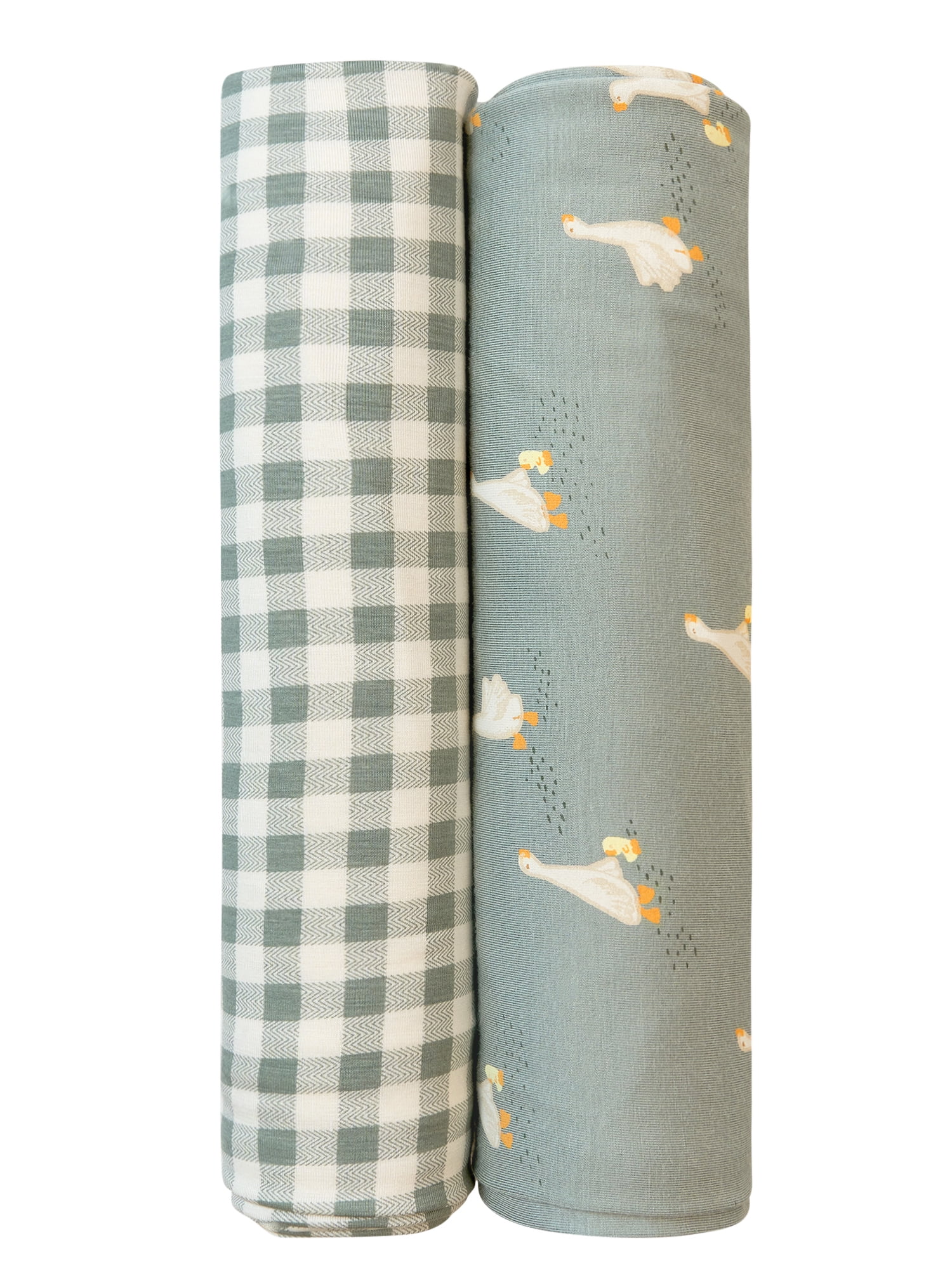 Modern Moments by Gerber Baby Neutral Super Soft Swaddle Blankets, 2-Pack, Goose, One Size