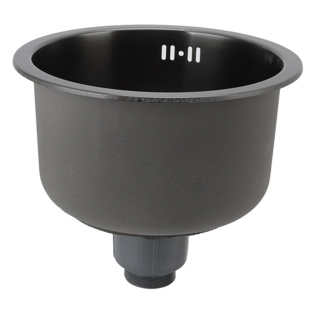 Mini Évier de Cuisine Rond en Acier Inoxydable avec Accessoires de Drainage pour Cuisine Maison Barre sous-Mount Nano Multifonction
