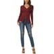 thumbnail image 2 of INSPIRAR CHIC Suéter Casual de Manga Larga con Cuello en V para Mujeres Otoño Invierno L Rojo, 2 of 7