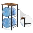 thumbnail image 3 of Soporte para botellas de agua LIANTRAL de 5 galones con estante de almacenamiento, color marrón, 3 of 7