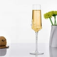 thumbnail image 4 of 2-Piece Crystal Wedding Toasting Flutes, Unique Champagne Glass Set for Anniversary Celebration, 4 of 8