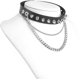 thumbnail image 2 of Gargantilla de piel para mujeres y hombres, estilo punk gótico, con tachuelas de metal ShuxiuWang 1327537099161, 2 of 5