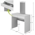 thumbnail image 5 of Boahaus Cora Modern Vanity Table, LED Lights, for Bedroom, 5 of 5
