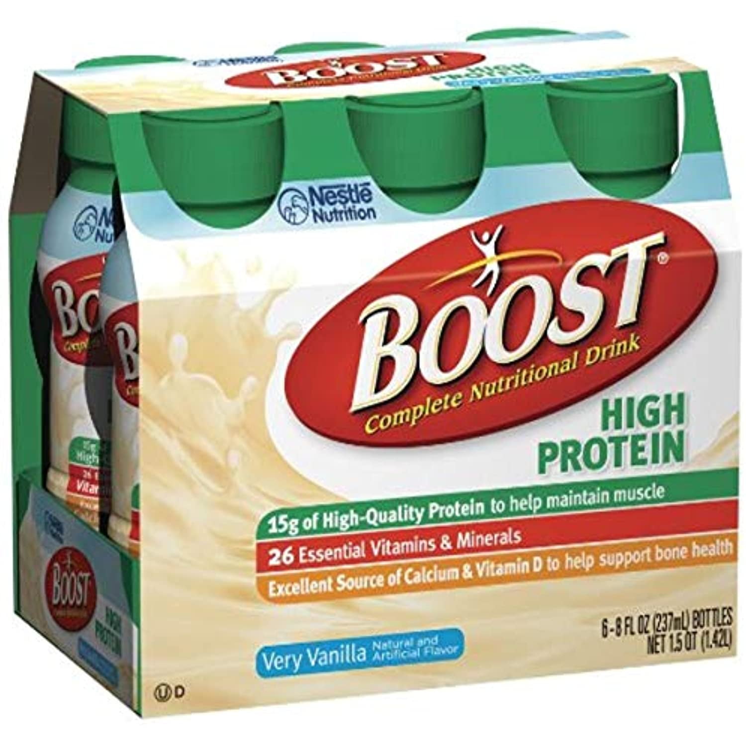 Boost High Protein Nutritional Energy Drink, Vanilla, 8 Ounce Bottle