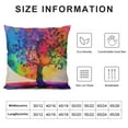 thumbnail image 5 of Nawypu  Tree Pillow Case, Colorful Tree Leaf Seems Butterfly  Cushion Cover Square Standard Home Decorative Throw Pillow for Men/Women Purple Green Blue, 5 of 5