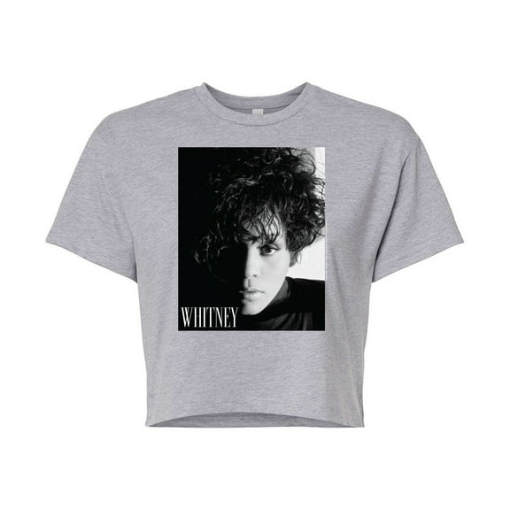 Whitney Houston - Whitney Box - Juniors Cropped Cotton Blend T-Shirt