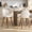 White, variant on S-HOME Modern Swivel Bar Stools Set of 2, 26" Upholstered Counter Height Chair with Back, Solid Wood Legs & Footrest, Chenille