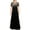 Black, variant on JS COLLECTION Womens Black Embellished Pleated Lace Short Sleeve Illusion Neckline Maxi Evening Empire Waist Dress 12