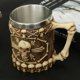 thumbnail image 2 of taza de café taza de cerveza 450ml Gótico Cráneo Huesos 3D Taza Bebidas Cerveza Té Agua Taza Magideal taza de café taza de cerveza, 2 of 8