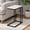 Black, variant on C Table for Sofa with White Marble Top | Decortaive Side Table | End Table For Living Room | Black Metal Frame | 16.25x9.5x24.75"