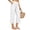 White #19, variant on Womens Capri Pants Wide Leg Cotton Linen Loose Fit Pants High Waist Elastic Waist Casual Yoga Pants with Pockets Light Blue L
