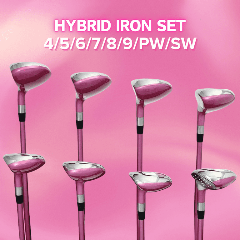 Majek Pink Petite Ladies Golf Hybrids Irons Set New Petite Majek Pink Petite Ladies Golf Hybrids Irons Set New Petite