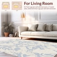 thumbnail image 2 of ODIKA 4'x6' Machine Washable Non-Slip Area Rug, Wild Trail Abstract Animal Inspired with Flowing Neutral Hues High Traffic Rug, Ivory, 284931, 2 of 7