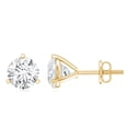 thumbnail image 3 of Rosec Jewels 1 Carat Lab Grown Diamond Earrings - EF-VS Grade - Screw Back, 14K Yellow Gold, 3 of 6
