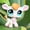 #877, variant on Minilpsshop Mini Pet Purple Shorthair Cat #933 with Crown Accessory,Star Eyes