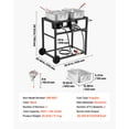 thumbnail image 6 of VEVOR Outdoor Propane Deep Fryer, Dual-Tank 18QTx2 Commercial Fryer, Multi-Purpose Portable Frying Cart with Wheel,3 Basket,2 Thermometer,Stainless Steel Cooker for Fish Fry Wings Fries,40,000 BTU, 6 of 9
