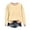 Light Yellow #722, variant on Bovemsi Sweatshirts for Women Trendy Contrasting Color Casual Long Sleeved Round Neck Sweatshirt Long Sleeve Clothes Pullover