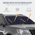 thumbnail image 4 of Balery Copper-Gold Gloss Outline Flower Parasol para parabrisas de coche de 2 piezas | Parasol plegable para parabrisas delantero de coche para la mayoría de sedanes-Medium, 4 of 6