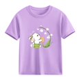 thumbnail image 5 of Bixock Toddler Girls Shirts Kids Crew Neck Graphic Tee Short Sleeve Cute T Shirts Casual Pullover Tops for Girls Summer Clothes 2-13Years, 5 of 7