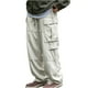thumbnail image 2 of Pantalones de trabajo rectos de tubo para hombre, holgados, con cremallera y bolsillo, estilo retro, informales, largos, 2 of 8