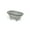 Gray, variant on Cheungs 5129L-NB, Navy Blue Metal 12" x 6.5" Traditional Bathtub