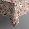 thumbnail image 5 of Beige Christmas Character Pattern Square Tablecloth,Waterproof Square Table Cover,Wipeable Spillproof Washable Table Cover for Home Kitchen Party Decor 52"x52"(132x132cm), 5 of 6
