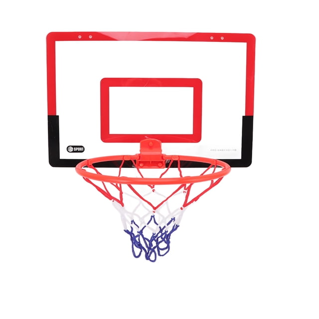 Mini Set de Aro de Baloncesto, Diseño de Montaje de Montaje Libre de Agujeros Motaje de Primavera de Primavera PVC Eva Basketball Hoop Rojo para Interiores