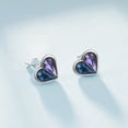 thumbnail image 5 of AOBOCO Gifts for Women, Heart Earrings 925 Sterling Silver Amethyst Earrings Jewelry Gifts for Women, 5 of 6
