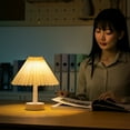 thumbnail image 2 of Creative Pleated Table Lamp with Adjustable Lighting Durability Perfectly for Home Dorm and Office Use, 2 of 9