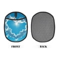 thumbnail image 2 of Pofeuu Heart Shaped Cloud Print Silicone Pot Mat Mitten With Hanging Loop Heat Resistant Oven Mitts Non-Slip Bbq Baking Smoking Potholders, 2 of 7